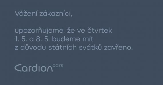 1. 5. a 8. 5. budeme mít ZAVŘENO